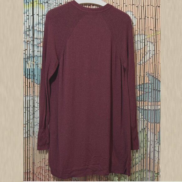 MOSSIMO Open Cardigan Sweater with Pockets, Cranberry, XXL - Picture 2 of 14